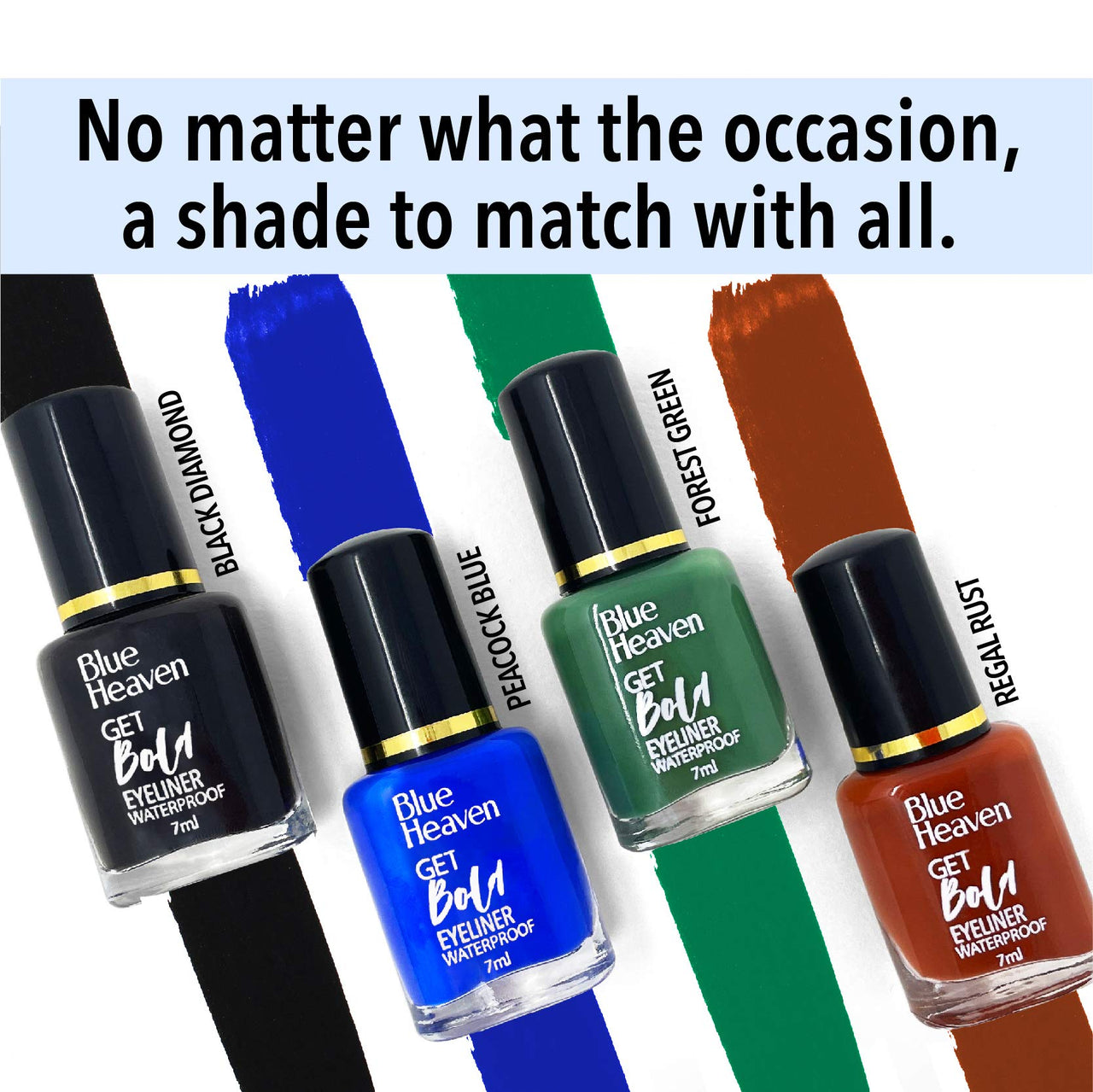 Blue Heaven Get Bold Matte Finish Eyeliner Gel (Black, 7 Ml)