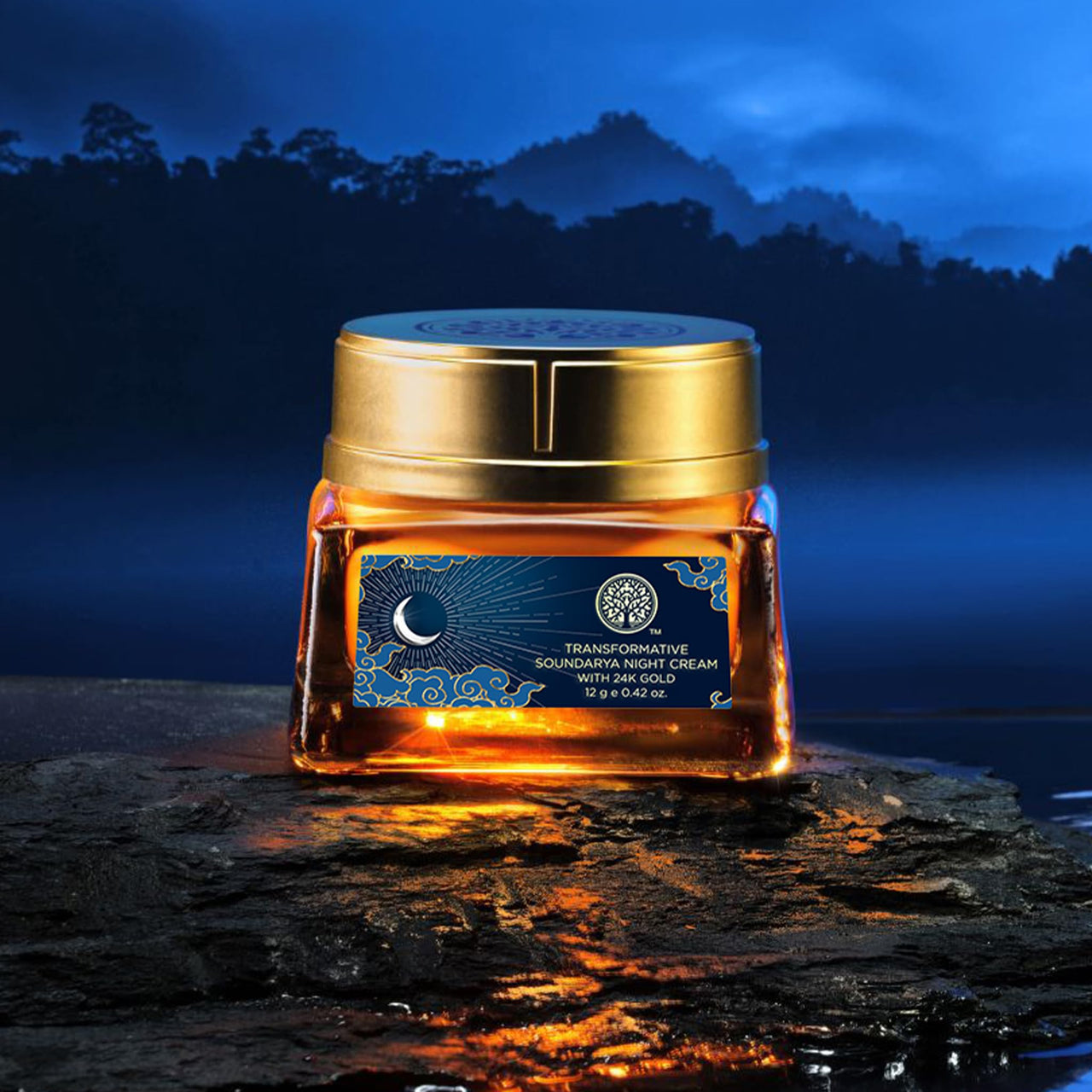 Forest Essentials Soundarya Night Cream with 24K Gold |Anti-Ageing Overnight Repair| With Bakuchiol & Hyaluronic Acid | Moisturising and Hydrating