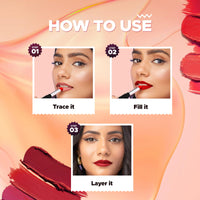 Hilary Rhoda Power Stay NonTransfer Lipstick | Matte Finish | Infused with Vitamin E & Shea Butter | Lightweight & Highly Pigmented | Glides Easily & Smudge-Proof |3.2g (Royal Pink - Shade 06)