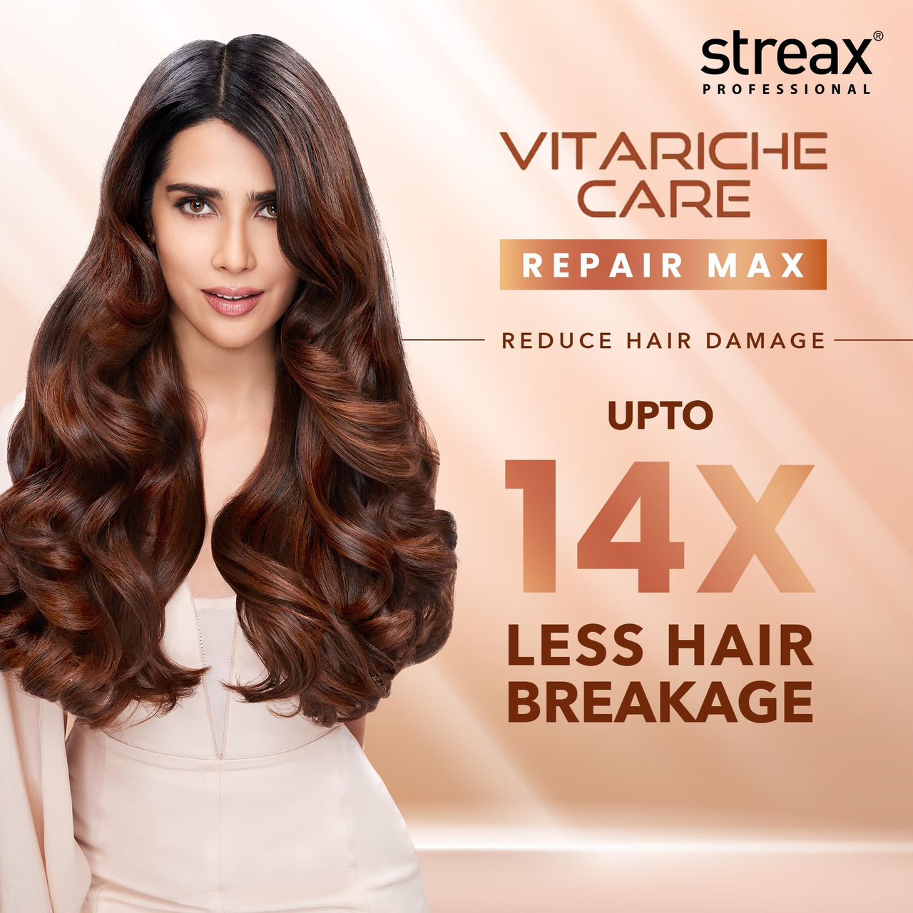Streax Professional Vitariche Care Repair Max Shampoo For Women | Hair Shampoo With Biovit-A-OX Complex, Hydrolysed Flax Protein & Ceramide| Mild Shampoo For Dry, Damaged Hair, 300ml