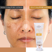 Pure Aatman SPF 50 PA+++ High Protection Sunscreen with Bearberry & Lemon Oil | Broad-Spectrum Protection & Skin Brightening | Lightweight, No White Cast | Only Natural Ingredient Used | Result Oriented | For Both Men & Women