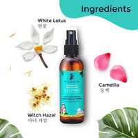Pilgrim Face Toner & Hair Styling Serum Combo | Hydrates & Nourishes | Fight Frizz & Dryness | White Lotus Natural Face Mist & Toner 100ml | Argan Oil Hair Serum 100ml | Men & Women