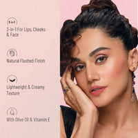 Swiss Beauty 3-in-1 Cream N'Tint for Lips,eyes and cheeks| Long lasting and easily blendable | With Jojoba oil and Glycerine | Shade - Fruity Fig, 8Gm|