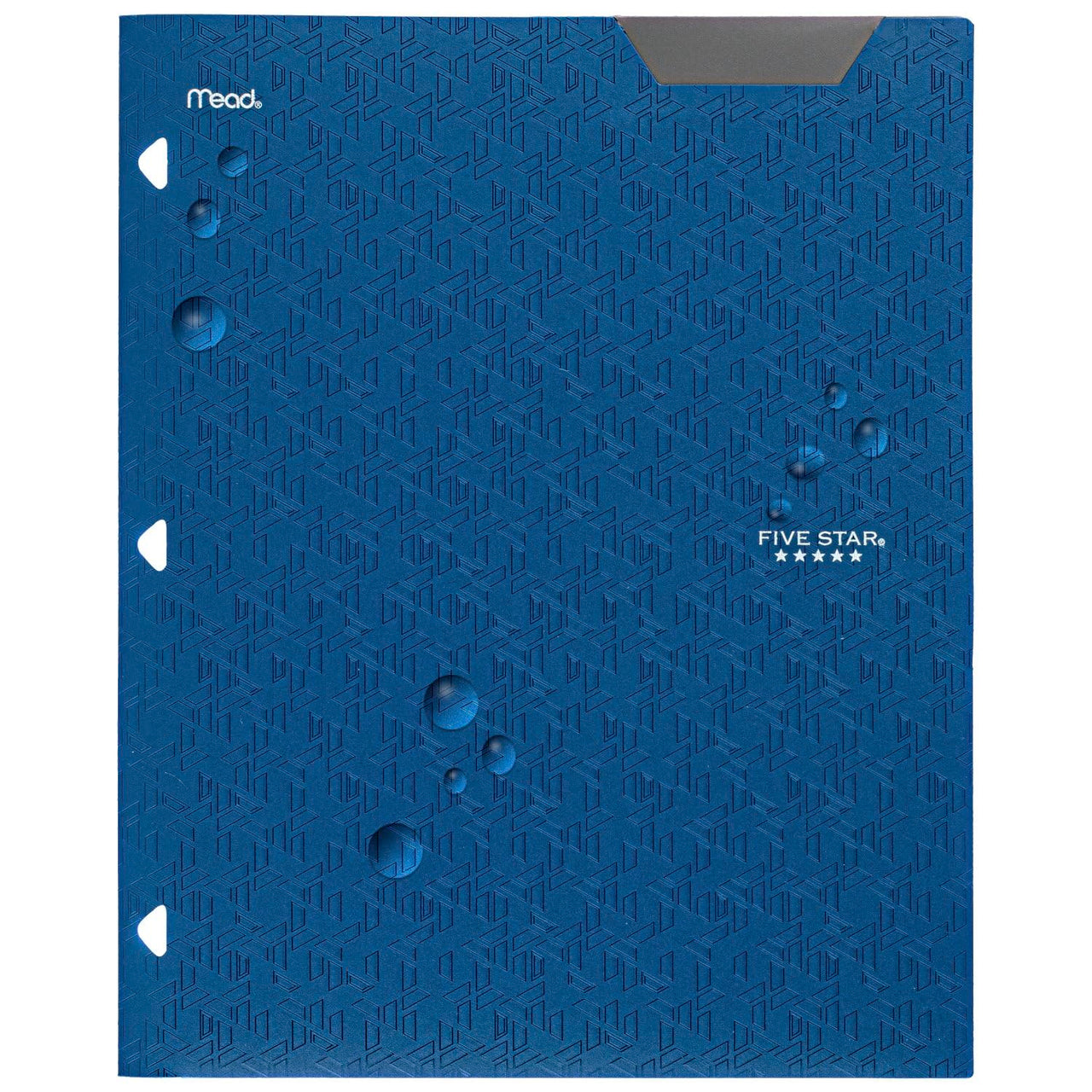 Five Star 2 Pocket Folders, 4 Pack, Stay-Put Folders, Plastic Colored Folders with Pockets & Prong Fasteners for 3-Ring Binders, 11 x 8-1/2, Black, Red, Green, Blue (38049)
