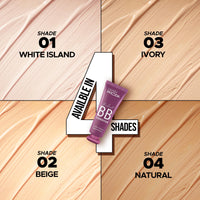Hilary Rhoda Radiant BB Foundation | Ultra-Creamy & Lightweight Formula | 9 to 5 Stay | Hides Blemishes & Dark Spots | Blends Easily | BB Cream | Dewy Finish | 60g (Beige| Shade 02)