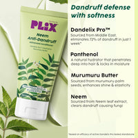 PLIX - THE PLANT FIX Neem Anti-Dandruff Advanced Kit | Shampoo (200ml), Serum (50ml), Conditioner (175ml) | Reduces Dandruff & Scalp Itching | Piractone Olamine & 3% Dandelix Pro™