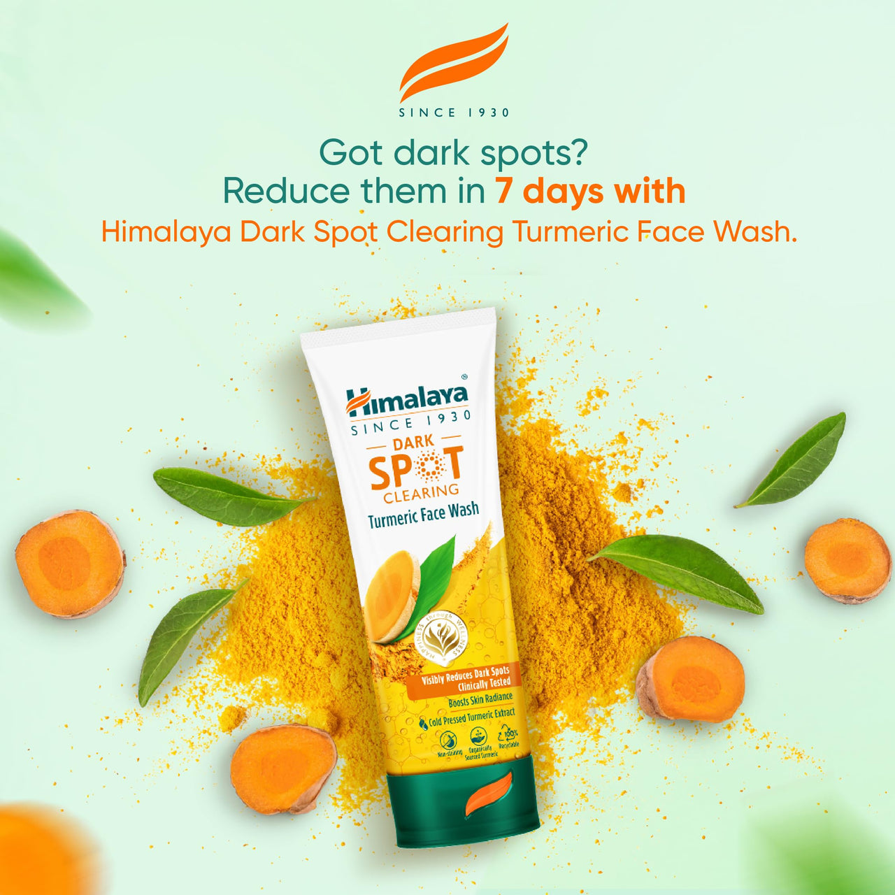Himalaya Dark Spot Clearing Turmeric Face Wash, 100ml, Himalaya Dark Spot Clearing Turmeric Face Serum, 30ml