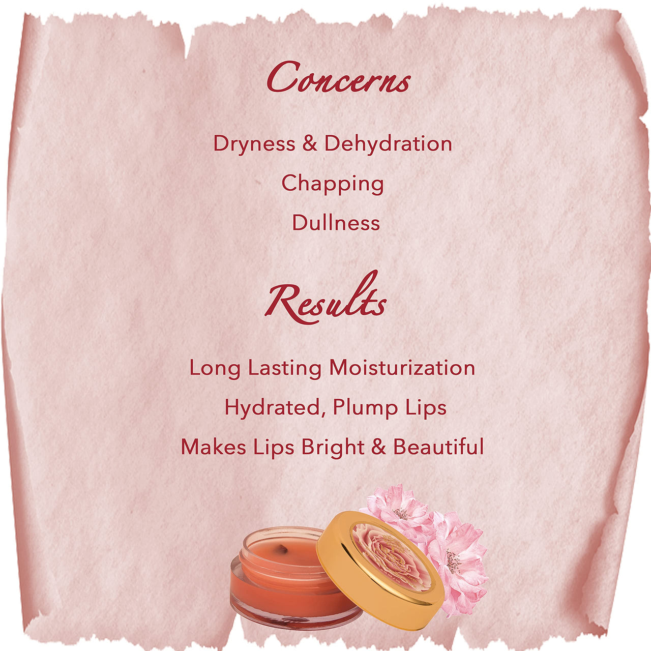 Khadi Essentials Wild Rose Lip Balm with Vitamin E & SPF 20 For Dry & Chapped Lips - 5gm