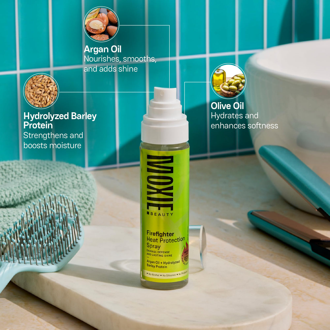 Moxie Beauty Firefighter | Heat Protection Spray | Damage Defense & Lasting Shine | 100ml