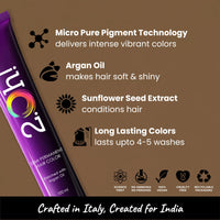 2.Oh! Italian- Toffee Brown Hair Color For Women & Men | Ammonia-Free DIY Semi Permanent Hair Color | Enriched with Argan Oil | Lasts upto 4-5 Washes | Pack of 2
