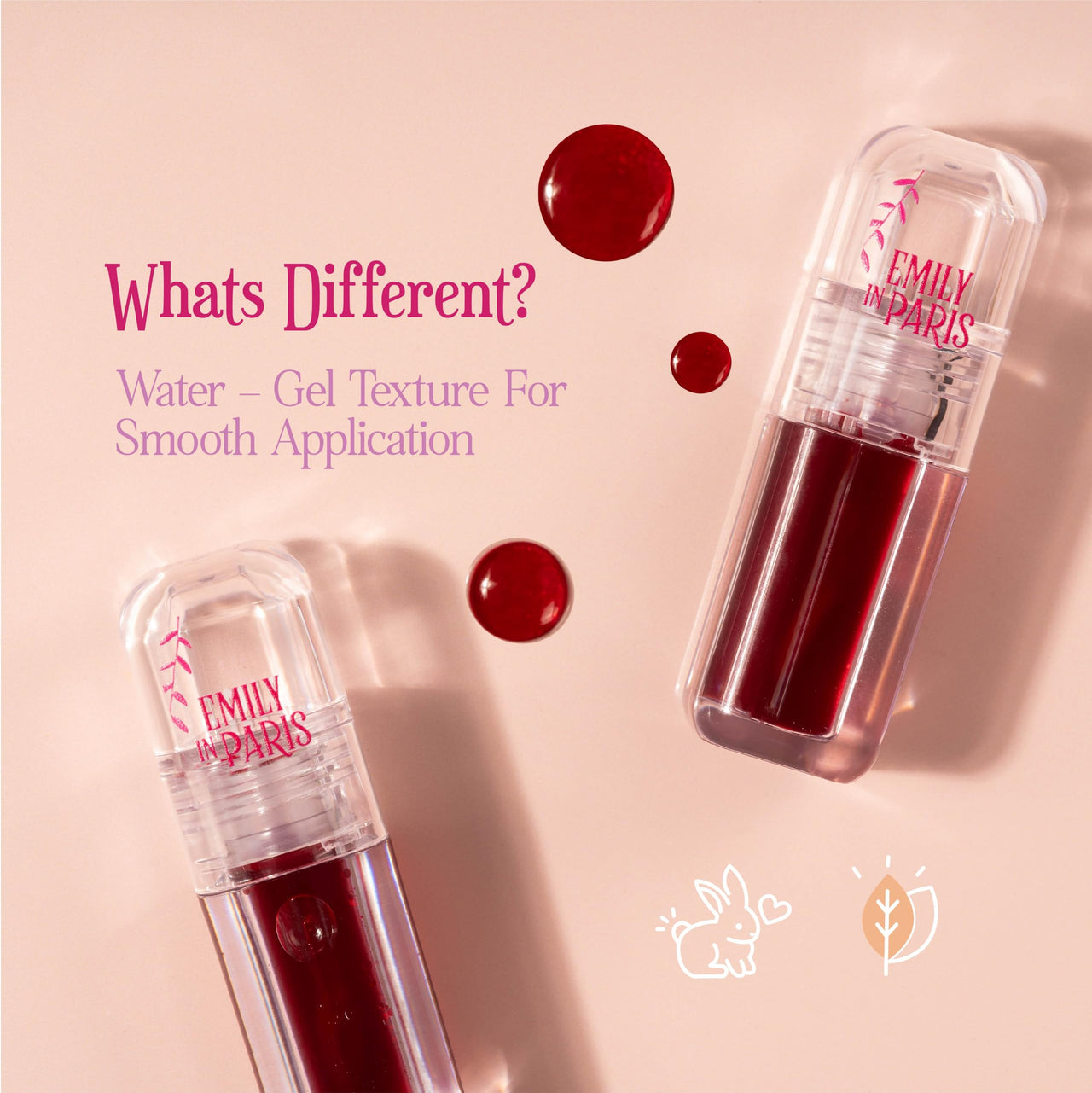Tint Cosmetics Emily in Paris Lip and Cheek Tint Natural Finish. Long-lasting Stain. Easy Application, Non-drying Finish. Waterproof & Transfer-proof. Highly Blendable with Water-gel Formula. 5ml