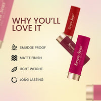 Seven Seas Stay Classy Matte Lipstick Full Coverage Long Lasting Lipstick | Smooth Application | Transferproof & Smudge Proof | Highly Pigemented Lipstick for Women (Rufous)