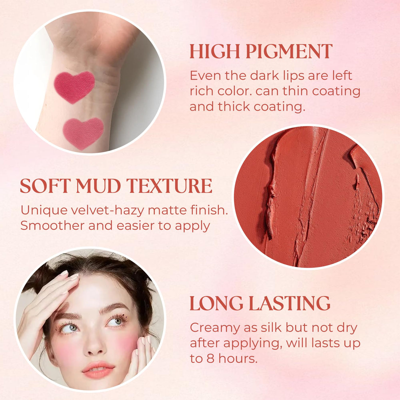 Shryoan Perfect Pout Lip and Cheek Tint Creamy Matte| Matte Lip & Cheek Tint with Easily Blendable and Light Weight, & Cruelty-Free (10g) (Shade 04)
