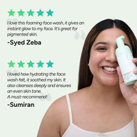 Gabit Niacinamide & Hyaluronic Acid Foaming Face Wash|Gently Cleanses, Non-Drying, Soothes|Vitamin B5, Acai Berry|Dry, Sensitive Skin Types|For Men & Women |Sulphate & Soap Free |100Ml, 50 SPF