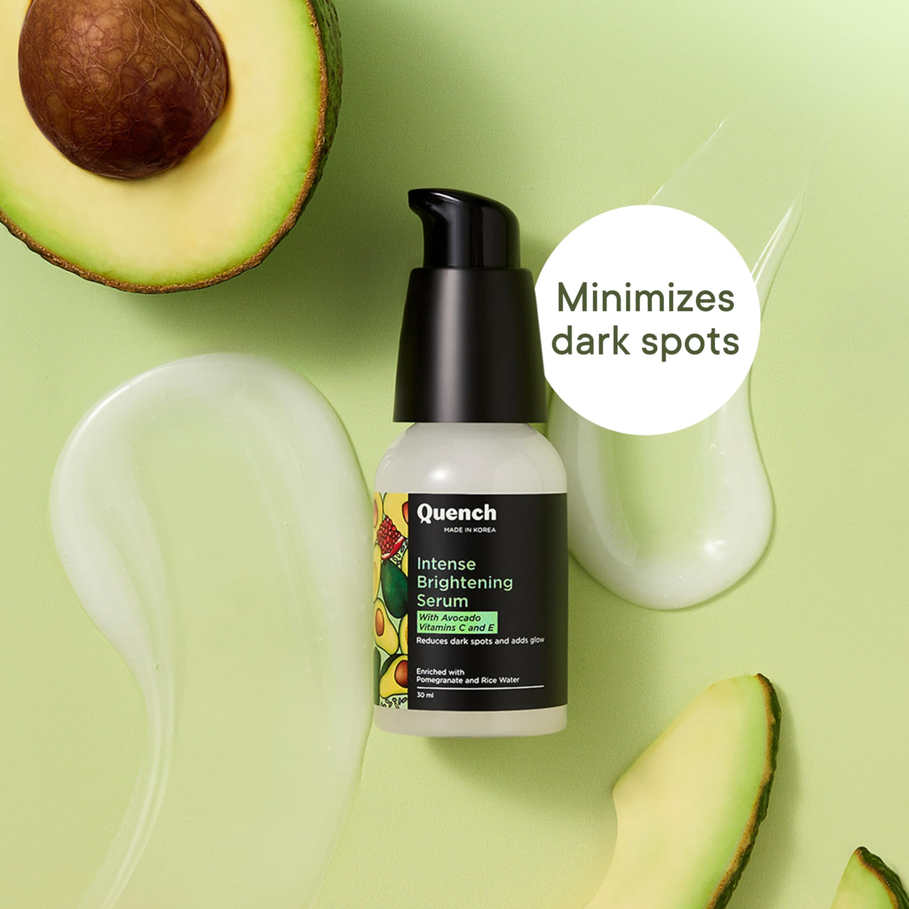 Quench 2% Niacinamide Intense Brightening Korean Serum for Pigmentation and Dark Spots | Serum for Face | Enhances Skin Texture | Reduces Fine Lines | Made in Korea (30ml)