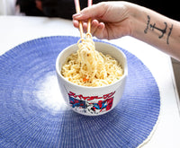 Silver Buffalo Marvel Spider-Man Japanese Manga Comic Panels Ceramic Ramen Noodle Rice Bowl with Chopsticks, Microwave Safe, 20 Ounces
