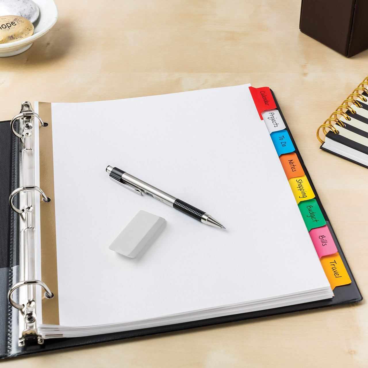 Avery 8-Tab Binder Dividers, Write & Erase Multicolor Big Tabs, 6 Sets (23079)