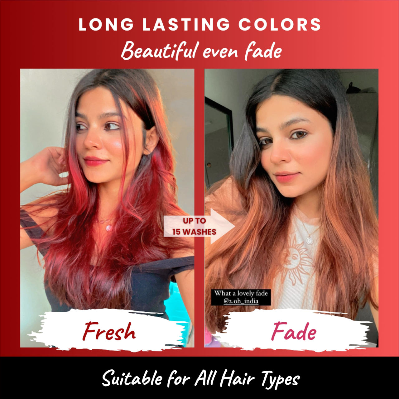2.Oh! Italian- Red Hair Color For Women & Men | Ammonia-Free DIY Semi Permanent Hair Color | Enriched with Argan Oil | Lasts upto 12-15 Washes | Pack of 2