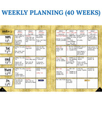 Carson Dellosa Sparkle and Shine Academic Teacher Planner—Undated Weekly/Monthly Plan Book, Lesson Planner and Record Organizer for Classroom or Homeschool (8.4