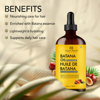 Botanic Hearth Raw Batana Oil for Hair Growth | 100% Pure & Unrefined Oil from Honduras | For Thicker, Stronger Hair - 118 ml