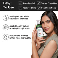 Soulflower Rosemary Argan Hair Conditioner|Hair Growth,Hair Fall Control,Strong,Shiny&Long Hair|Hydration&Nourishment Men&Women|Aloe Vera,Lavender,Rosemary Oil,Olive Oil|200Millilitre