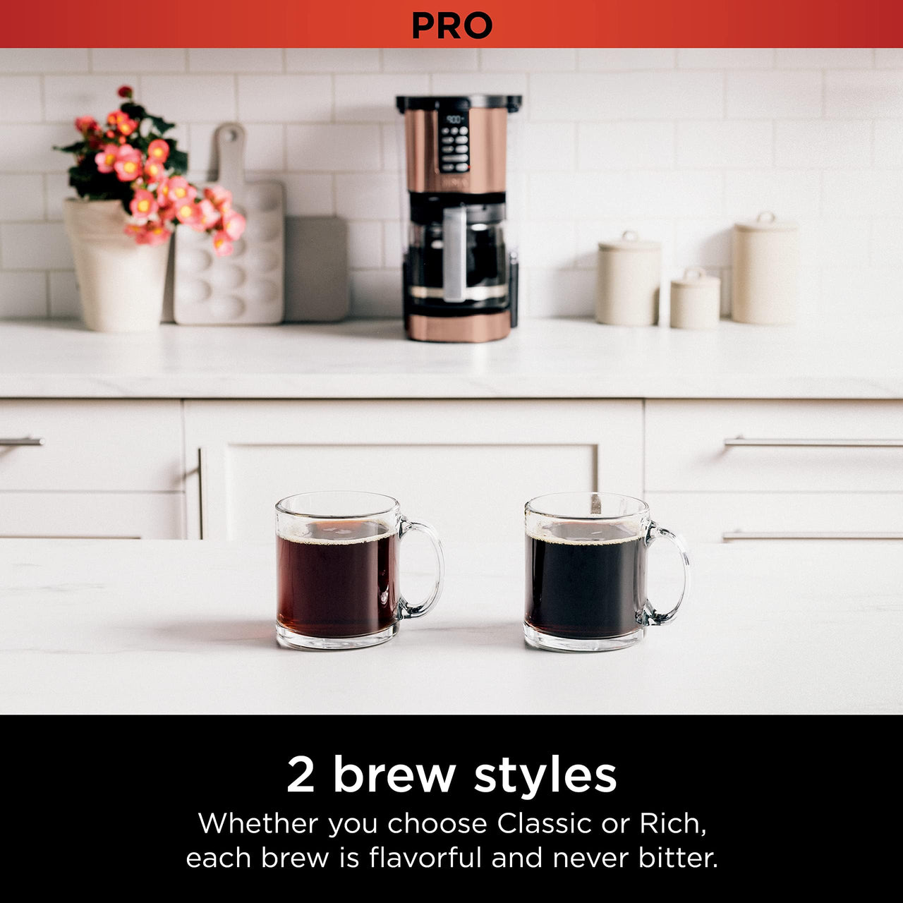 Ninja Programmable XL 14-Cup Coffee Maker PRO, 14-Cup Glass Carafe, Freshness Timer, with Permanent Filter, Black Stainless Steel, DCM201BK