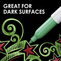 SHARPIE Metallic Permanent Markers, Fine Point, Silver, 2 Count