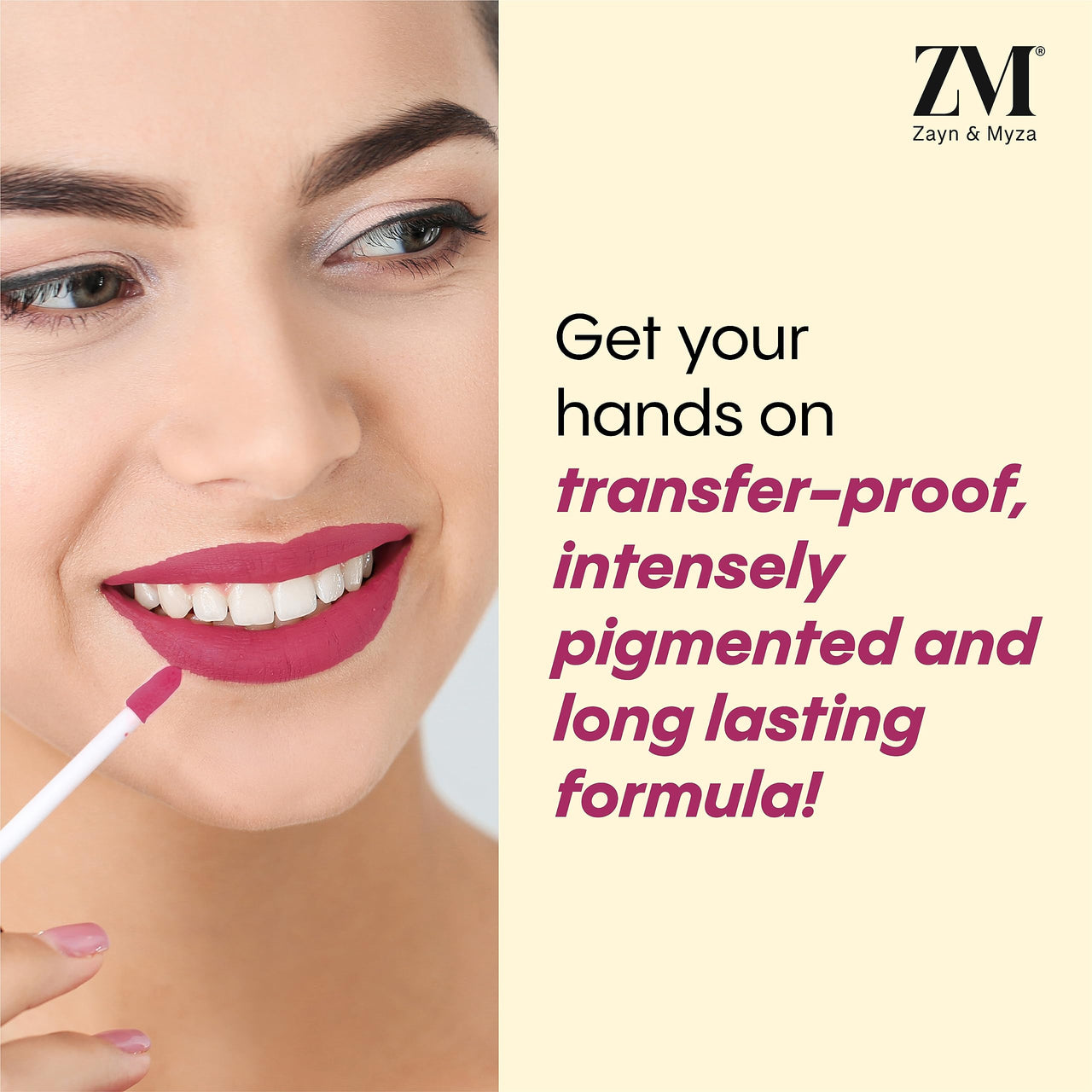 ZM Stay Matte Transfer-proof Lip Color | Matte Texture | Liquid Lipstick | Waterproof and Smudgeproof | Cruelty-free, 6 ML (Pink Pout)