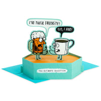 Hallmark Paper Wonder Shoebox Funny Pop Up Birthday Card or Fathers Day Card (Beer vs. Coffee) Beer vs. Coffee
