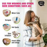 Wagging Tails Wound Care Spray for Dogs & Cats- 100ml | Promotes Healing, Soothes Skin, & Helps Protect Against Infections | Suitable for Cuts, Scratches, Surgical Wounds, Abscesses & Abrasions