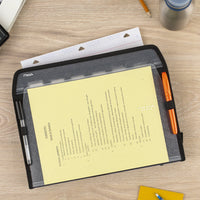 Five Star 7 Pocket Expanding File Organizer, Plastic Expandable File Folders with Customizable Tabs & Clear Cover, Holds 11