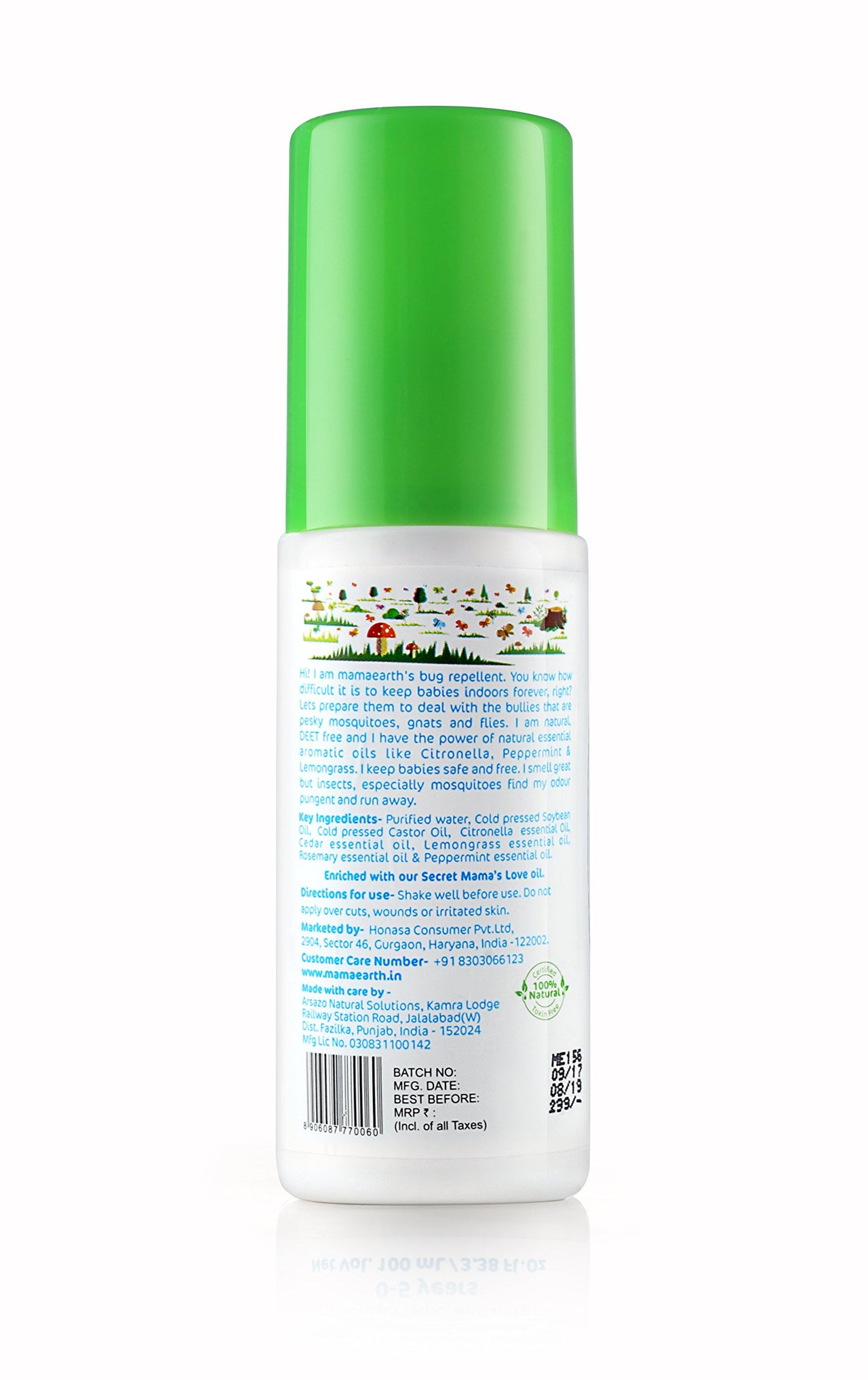Mamaearth Natural Repellent Mosquito Patches for Babies, White, 24 Patchesand Natural Insect Repellent for Babies (100 ml)