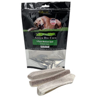 Elk Antler Chews for Dogs | Naturally Shed USA Collected Elk Antlers | All Natural A-Grade Premium Elk Antler Dog Chews | Product of USA, 3-Pack Medium Split 3 Count (Pack of 1)