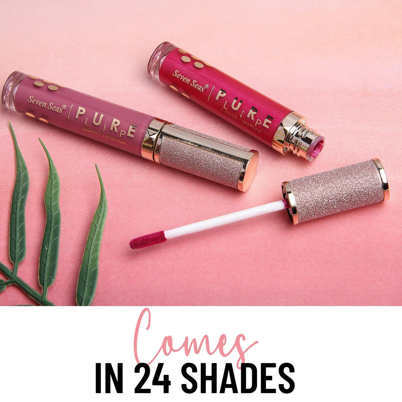 Seven Seas Pure Liquid Lipstick, Matte Finish, Purple (Chestnut Rose 2, 7ml)