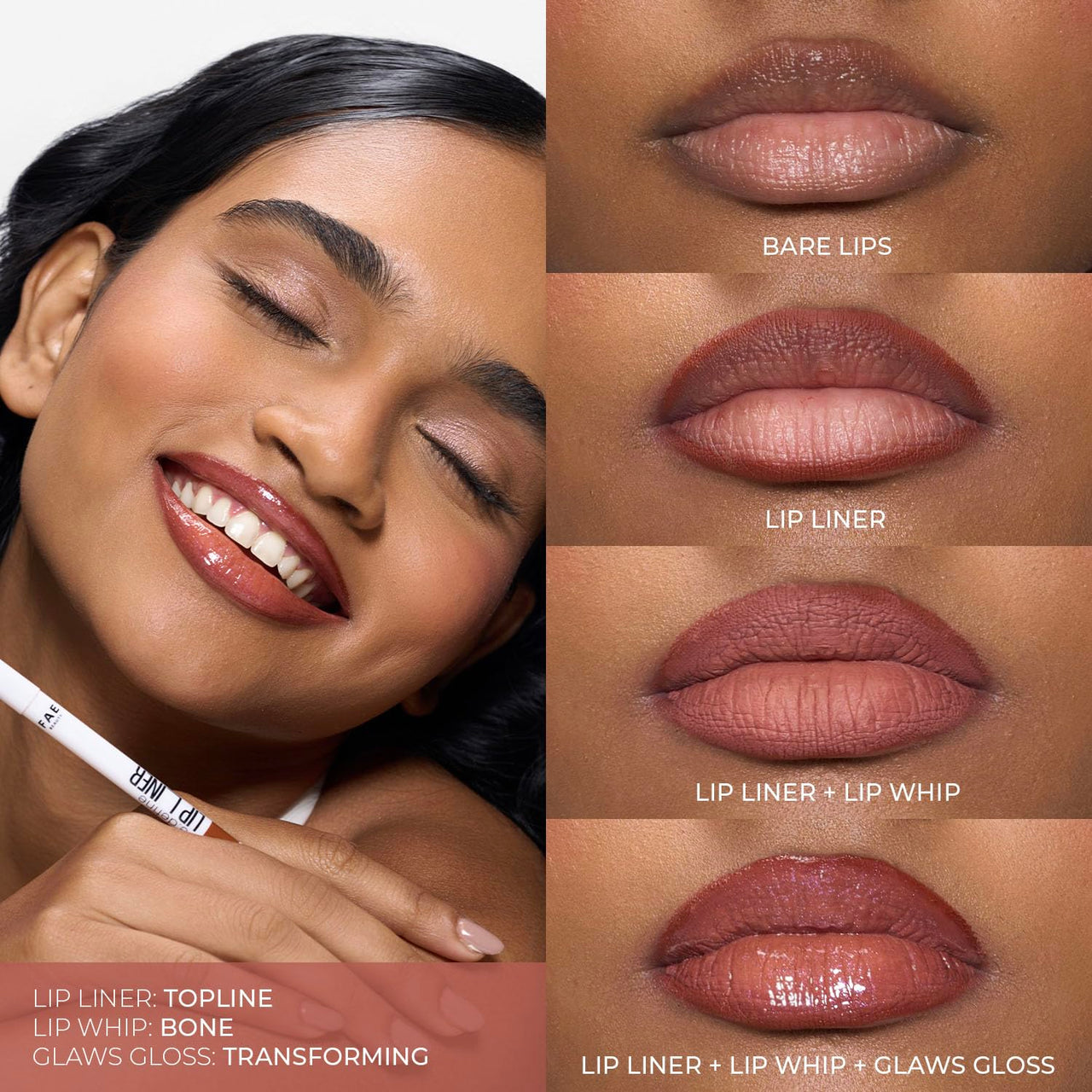 FAE Beauty Re:Define Lip Liner |Long-Lasting | Matte | Non-drying | Transferproof & Smudgeproof | Enriched with Vitamin E & Almond Oil | Shade - Topline