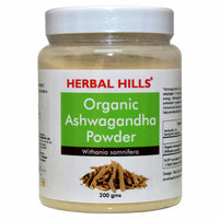 Herbal Hills Organic Ashwagandha Powder | 200 gms | Ashwagandha Herbal Powder
