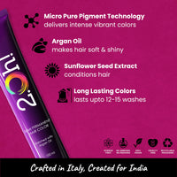 2.Oh! Italian- Pink Hair Color For Women & Men | Ammonia-Free DIY Semi Permanent Hair Color | Enriched with Argan Oil | Lasts upto 12-15 Washes | Pack of 2