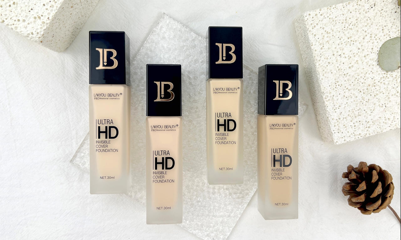 Lakyou Beauty Ultra HD Invisible Cover Foundation | Seamless Blend | High Definition Finish | Lightweight & Long-Lasting | Shade-04(Natural Nude) | 30ml