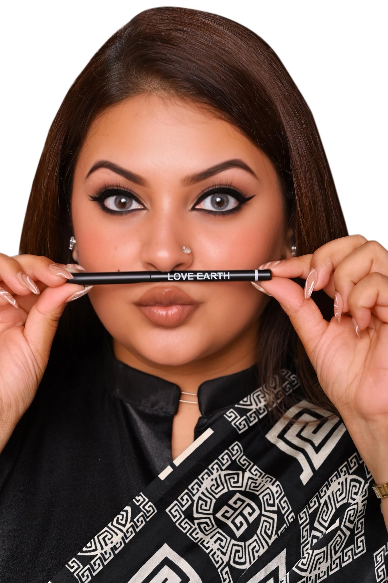 LoveEarth Intense Black Kajal & Eyeliner Pencil – Waterproof, Smudge-Proof, Long-Lasting | Creamy Matte, Non-Transfer Formula | Ideal for Everyday Use – 0.35g