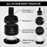 StyleMake Enrich Hairline Powder for Women & Men | Root Touch Up for Grey Hair | Hair Toppers | Hair Cover-Up Powder | Instantly Covers Hair Loss, Patches, and Grey Hair on Beard, (Medium Brown, 4 g)