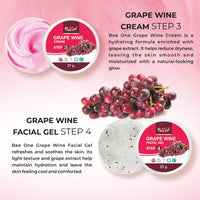 Bee One Grape Wine Facial Kit 125g | All Skin Types Skin For Women Prevents from Anti Aging Glowing Skin