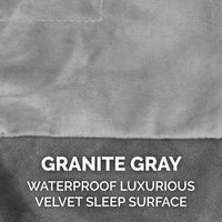 Furhaven Waterproof Throw Blanket for Dogs & Indoor Cats, Washable - Two-Tone Luxe Velvet Dog Blanket - Granite Gray, Large Blanket - Two-tone Luxe Velvet (Granite Gray) Waterproof Only