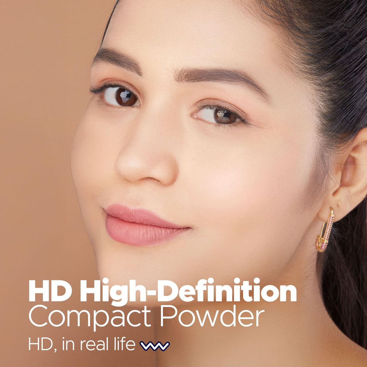 Hilary Rhoda HD High-Definition Pressed Powder | 2 in 1 Compact Powder | Shimmery & Matte Finish | Oil Control Formula | 18g (Vanilla - Shade 02)