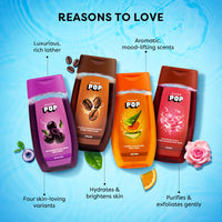 SUGAR POP Hyaluronic Acid & Moroccan Rose Body Wash | Hydrating | Anti-Bacterial, Soothing | Aromatic Wash | 250ml