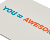 American Greetings Funny Thank You Card (You Equal Awesome)