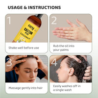 Rey Naturals Premixed cold-pressed Castor Plus Coconut Hair oil | Adds Incredible Shine And Strength To Hair | Moisturize Dry Hair, Scalp & Skin | Suitable for Men & Women 200 ml