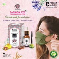 Passion Indulge Eye Lash Brow Serum for Eyebrow and Eyelashes with Castor, Argan, Ylang Ylang and Lavender Oil - 10ml | Growth of Eyebrow and Eyelashes | Maintain the Thickness, White, 50 g