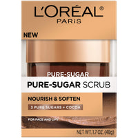 L'Oreal Paris Skin Care Pure Sugar Scrub Nourish & Soften, 1.7 Ounce