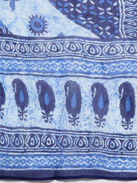 INDO ERA Women's  Cotton Blend Ethnic Motifs Straight Kurta Trousers with Dupatta Set (RRRRR4119)