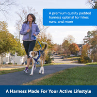 PetSafe EasySport Dog Harness - Padded, Adjustable Dog Harness with Control Handle and Reflective Piping - Great for Active Dogs - from The Makers of The Easy Walk Harness - Small, Charcoal